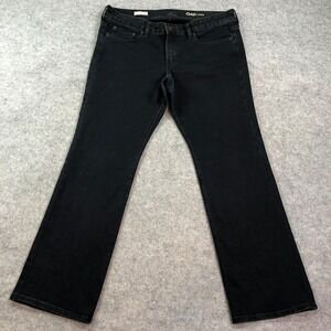 Gap Womens Jeans 12 Petite (Actual 36") Long & Lean Mid Rise Bootcut Dark Wash